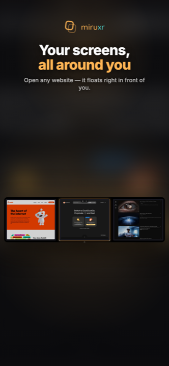 MiruXR — screens floating in the real world